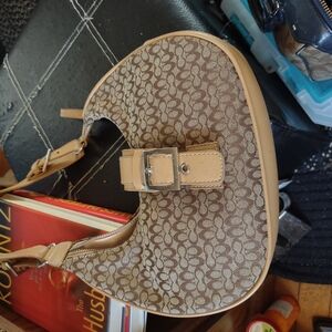 Patterned Shoulder Bag with Buckle